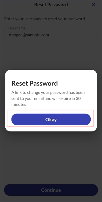 Reset Password In-App Unlock Using Email
