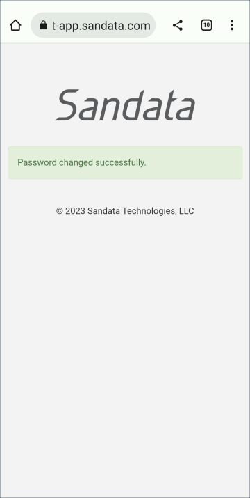Password Change Confirmed