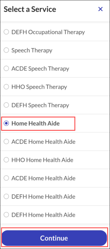 서비스 선택하기