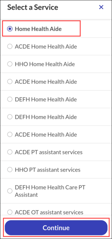 서비스 선택하기