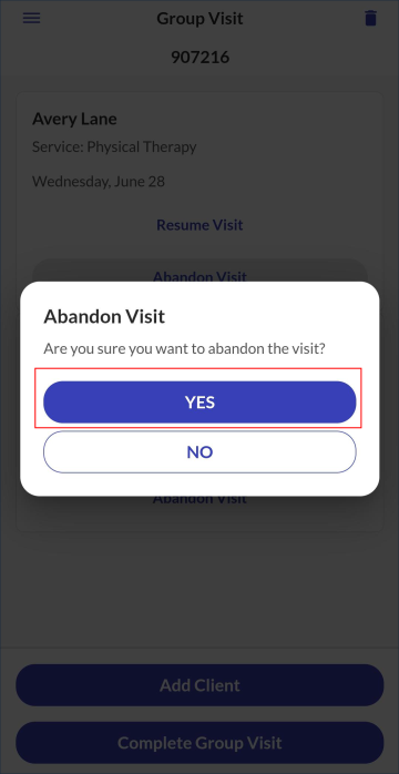 방문 포기 확인