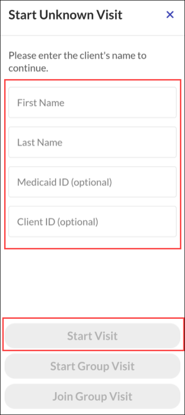 Անհայտ այց որոնելը և սկսելը