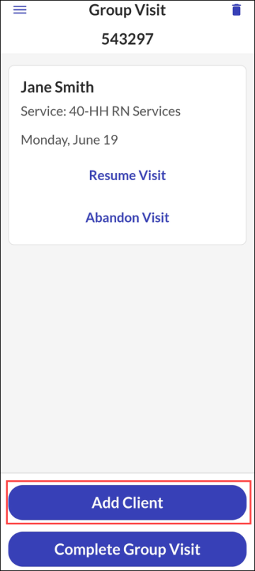 Ajout d’un client à une visite de groupe