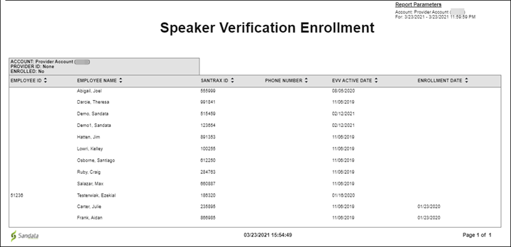 Speaker Verification Enrollment - Sample