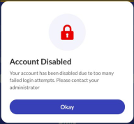 In app Password Reset Message