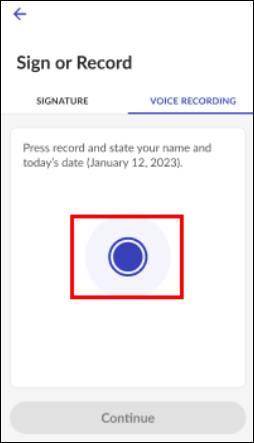 Starting Voice Record 