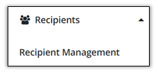 The Recipient option in the Sandata EVV navigation panel. 