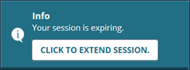 Session extension confirmation screen.